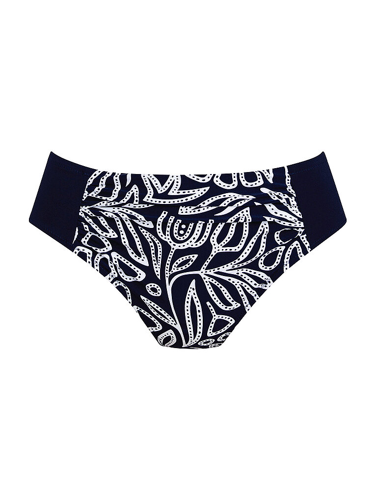 Anita Bikinihose Flower Dots Mea Hochgeschnitten Feminin Feine Raffungen Polyamid-Elastan Dunkelblau