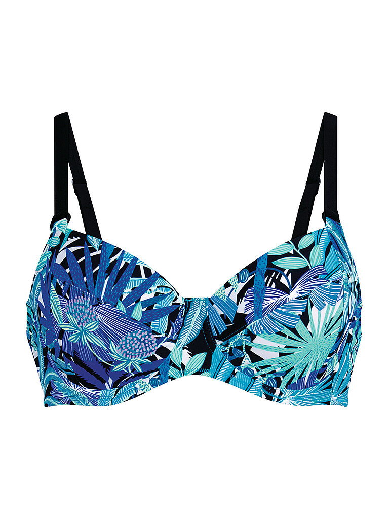 Anita Bikinioberteil Palmtree Smilla Nylon-Spandex Blau