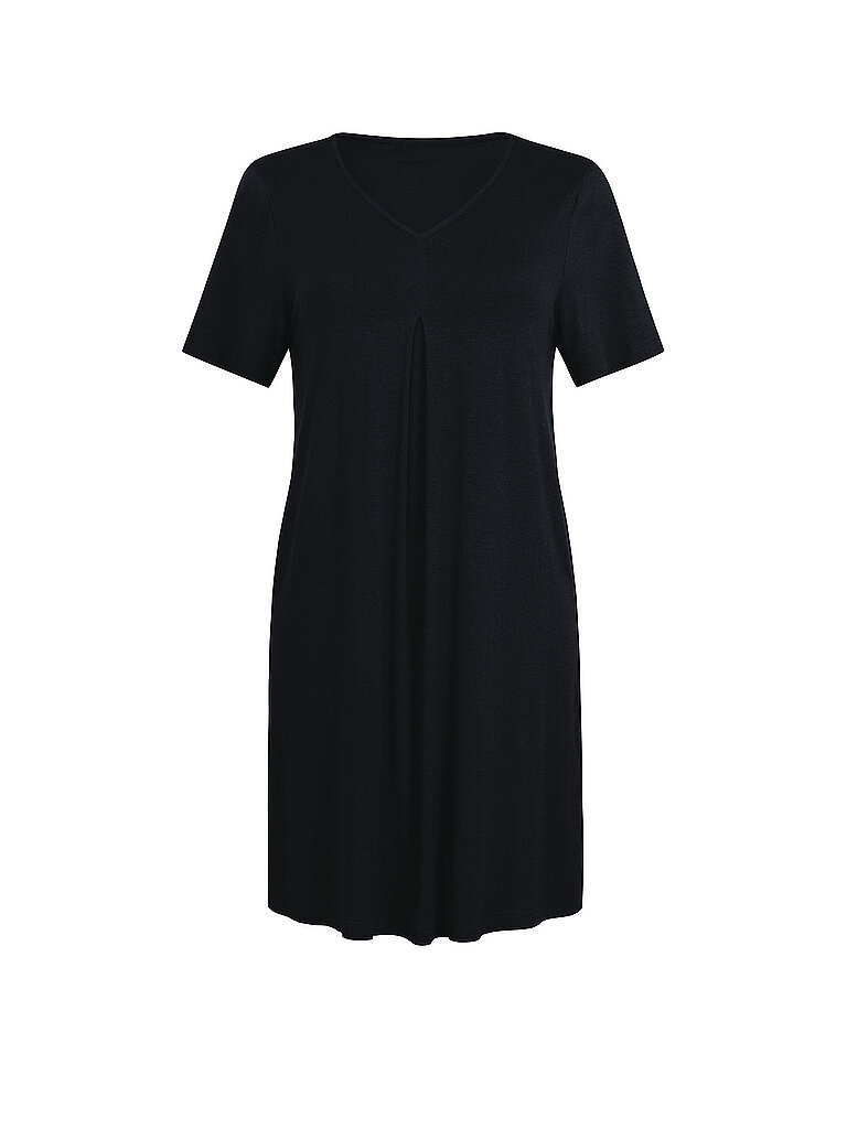 Anita Kleid Fließend A-Linien V-Ausschnitt Schwarz