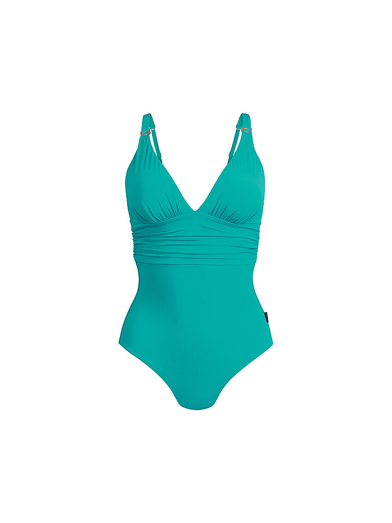 Anita Badeanzug V-Ausschnitt Polyamid-Elastan Tuerkis