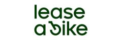 Das Bild zeigt das Logo für „Lease a Bike“ in dunkelgrüner Schrift. Der Buchstabe „b“ in „bike“ ist kreativ gestaltet und erinnert an ein Fahrrad.