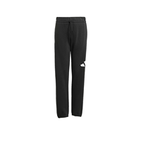 Schwarze Sporthose mit elastischem Bund und Kordelzug, mit einem kleinen weißen Logo auf dem linken Oberschenkel. Die Hose hat eine lockere, gerade Passform und ist auf einem schlichten weißen Hintergrund abgebildet.