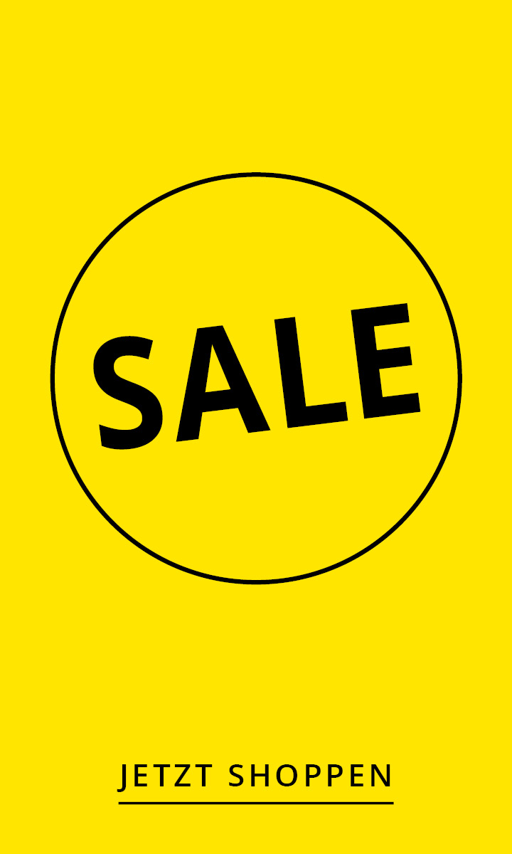 Gelber Hintergrund mit dem Wort "SALE" in fetten schwarzen Buchstaben innerhalb eines schwarzen ovalen Umrisses.