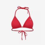 Rotes Puma-Bikini-Oberteil mit Dreiecksform und Bindeband am Rücken.