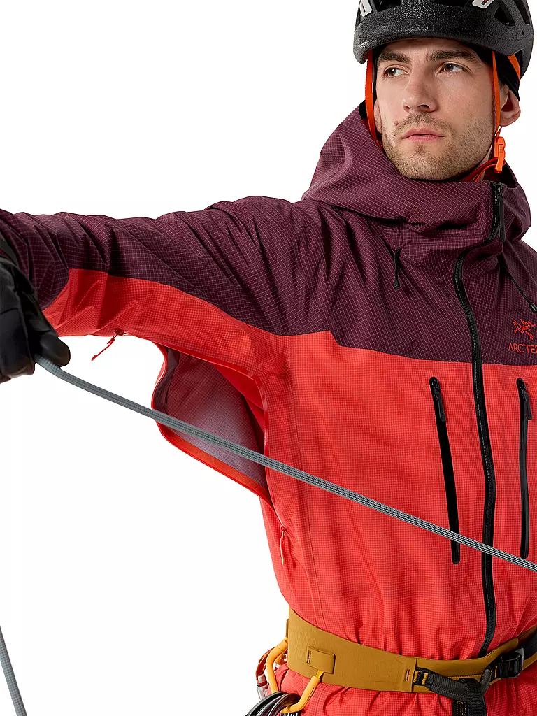 ARCTERYX | Herren Tourenjacke Alpha 3L GTX Hoodie | rot