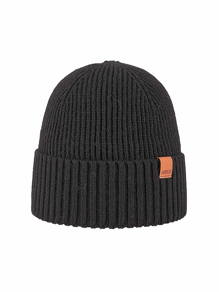 Areco Mütze Fleeceinnenband Polyacryl-Wolle-Viskose Schwarz