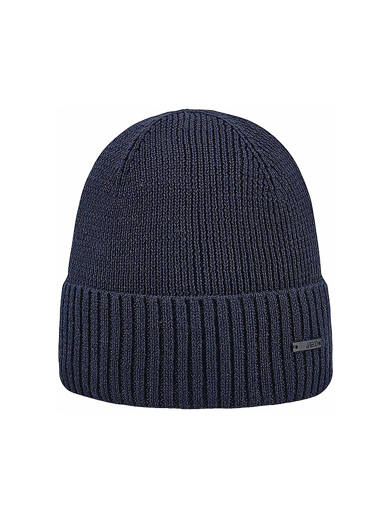 Areco Mütze Merinowolle Polyacryl Dunkelblau