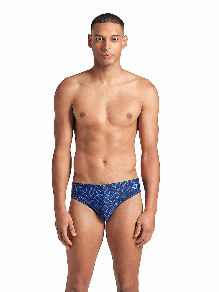 Herren Badeslip Allover dunkelblau 54 M