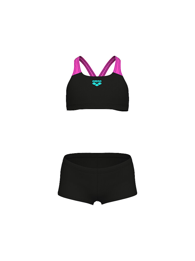 Arena Bikini Solid Elastisch Schwarz