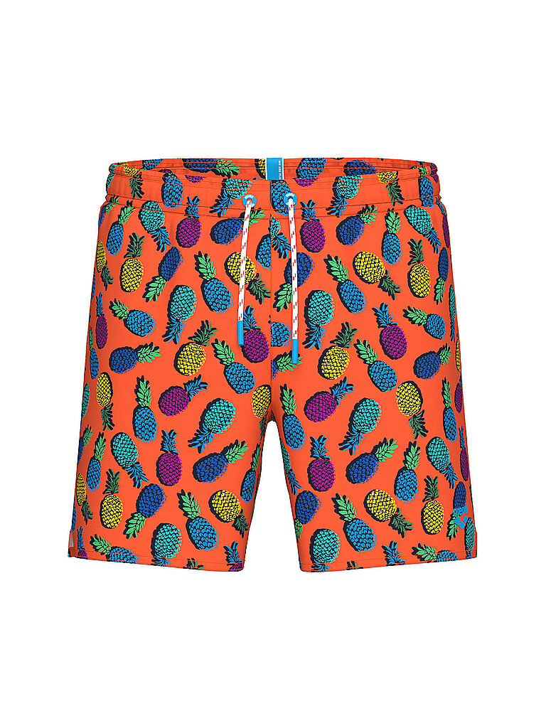 Herren Badeshorts Beach Boxer Allover orange XL M