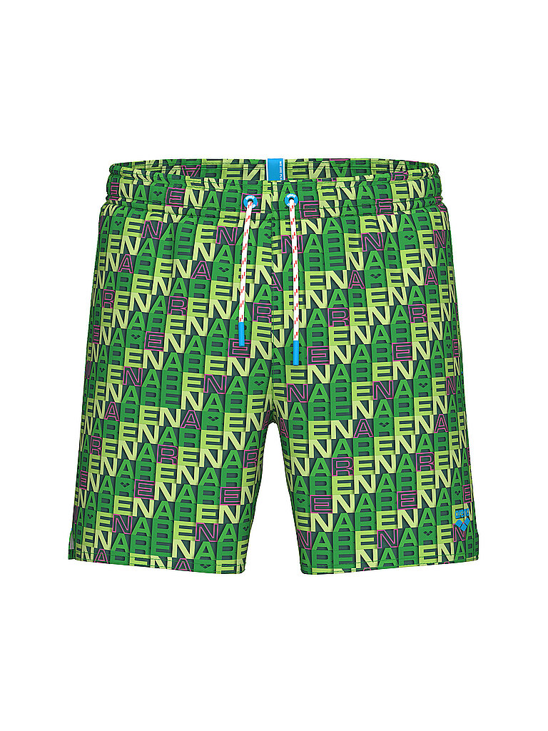ARENA Herren Badeshorts Beach Boxer Allover grün | S