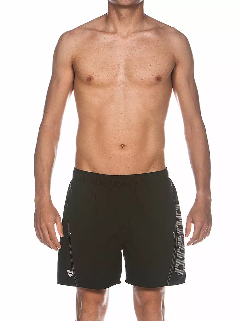 ARENA | Herren Badeshort Fundamentals Logo | schwarz