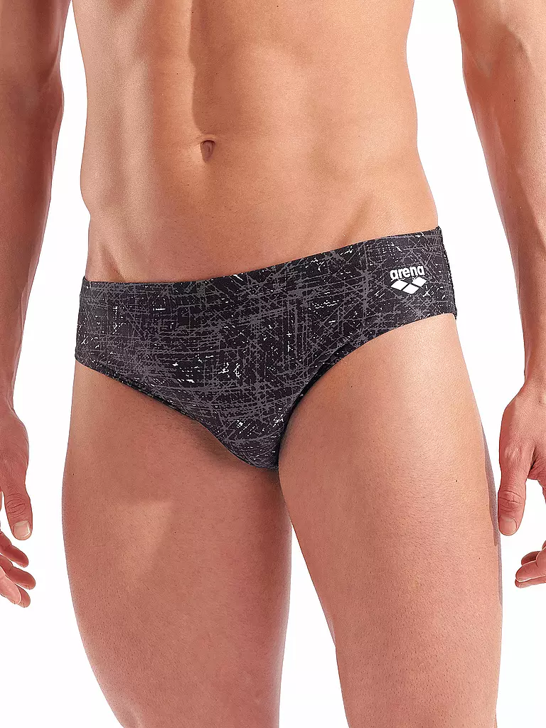 ARENA | Herren Badeslip Ribbed | schwarz