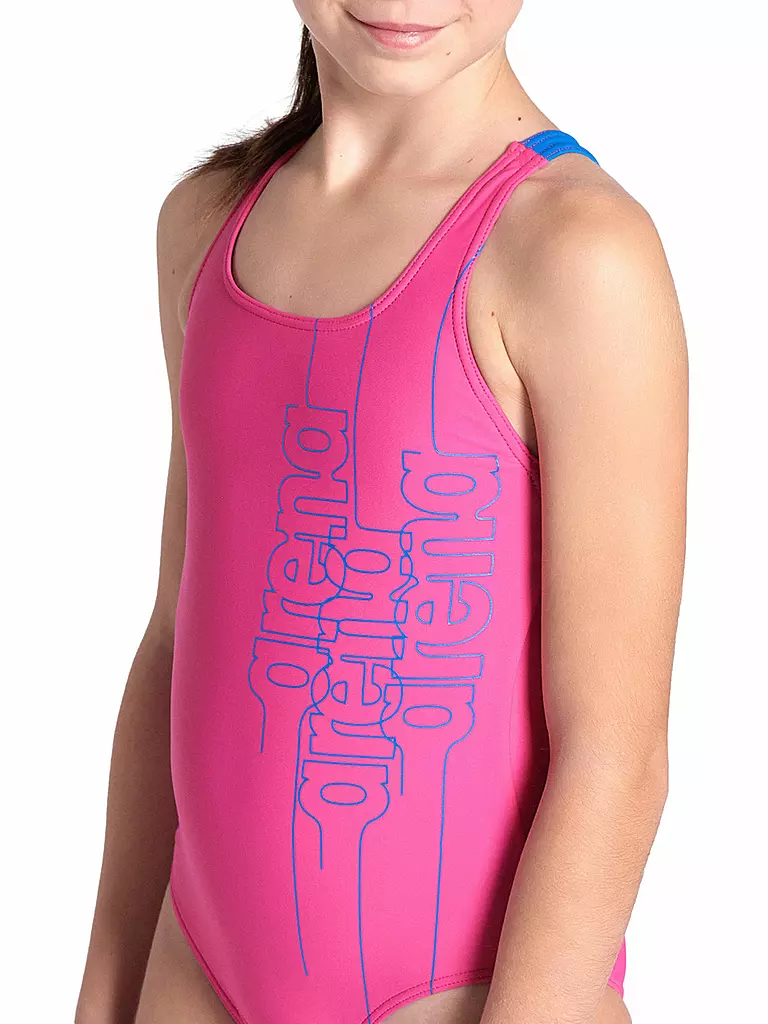 ARENA | Mädchen Badeanzug Swim Pro Back Graphic | dunkelblau