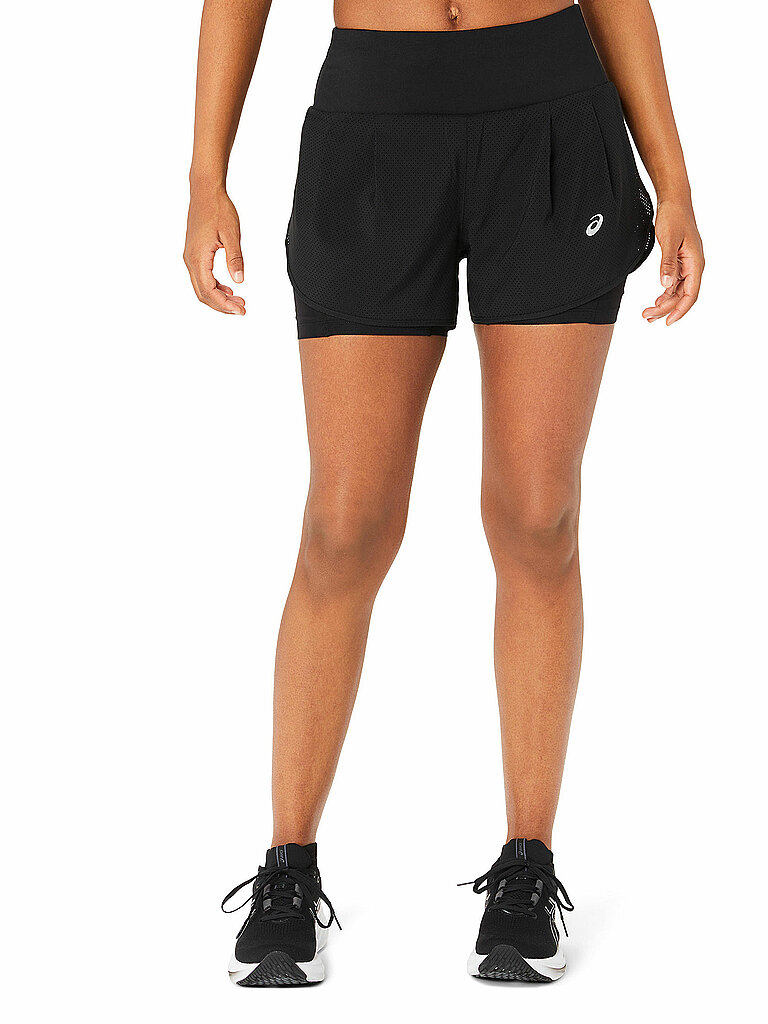 ASICS Damen 2in1 Laufshort Road 3.5IN schwarz | XS