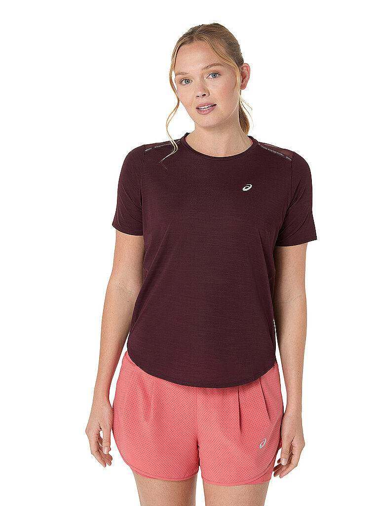 ASICS Road SS Top Laufshirt Dunkelrot