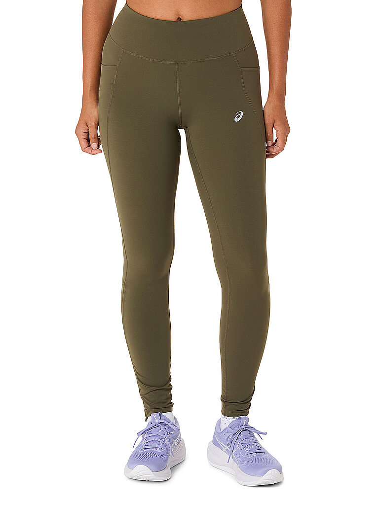 ASICS Tights Verstellbar Stretchmaterial Olive