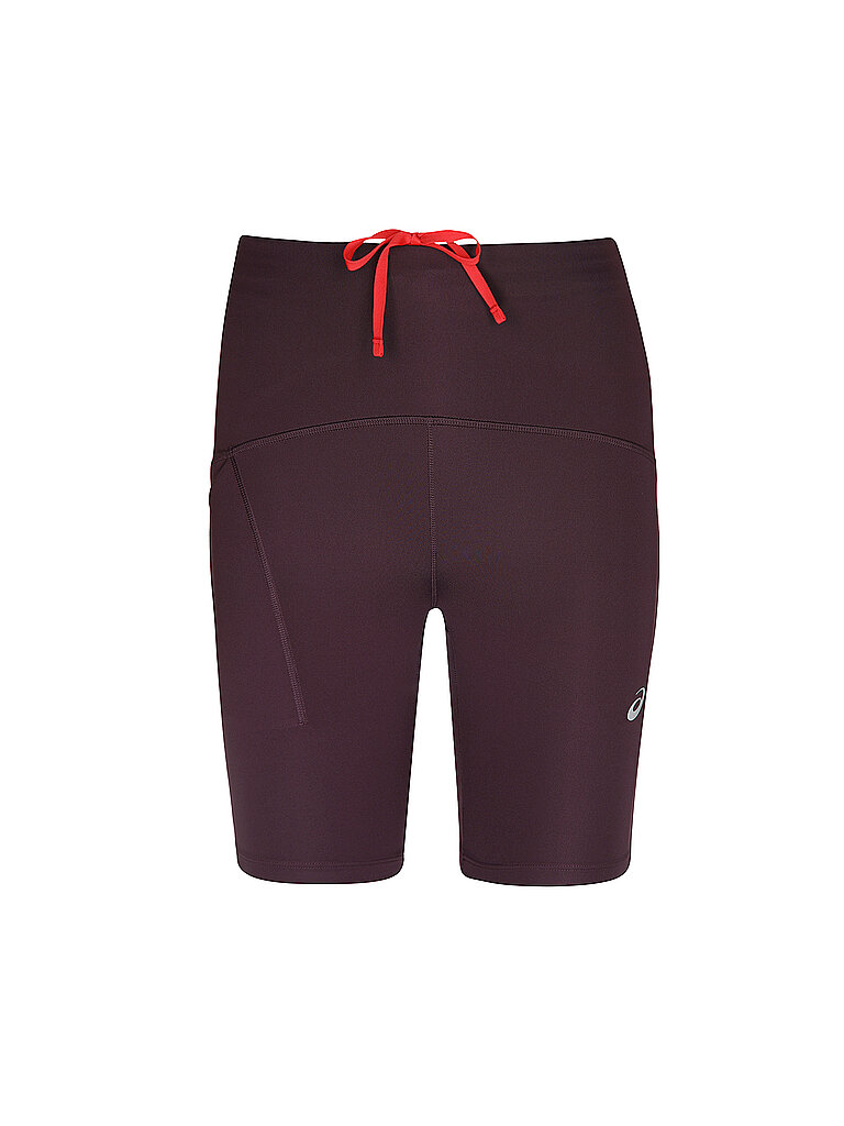 ASICS Damen Laufshorts Road High Waist 8inch Sprinter dunkelrot | XS