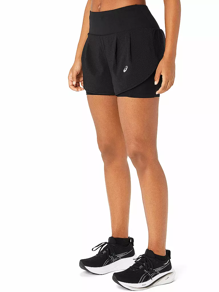 ASICS | Damen 2in1 Laufshort Road 3.5IN | schwarz