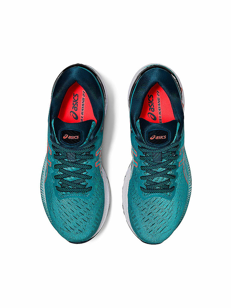 ASICS | Damen Laufschuhe Gel-Kayano™ 27 TECHNO CYAN / SUNRISE RED | grau