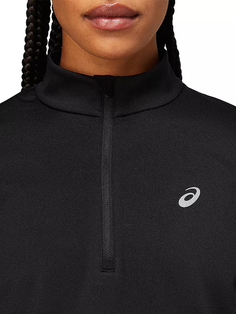 ASICS | Damen Laufshirt Core LS 1/2 Zip Winter | schwarz
