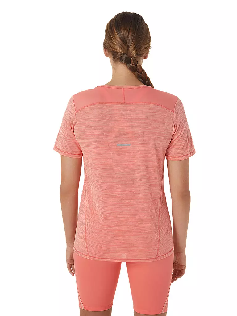 ASICS | Damen Laufshirt Race V-Neck SS Top | koralle