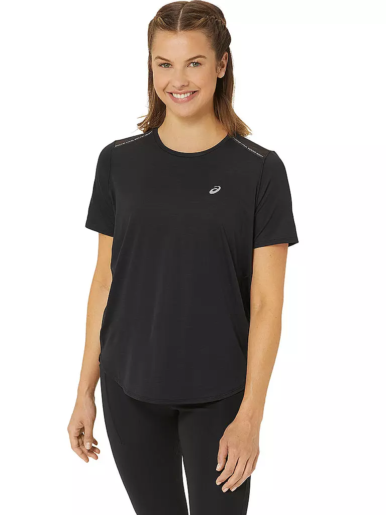 ASICS | Damen Laufshirt Road SS Top | schwarz