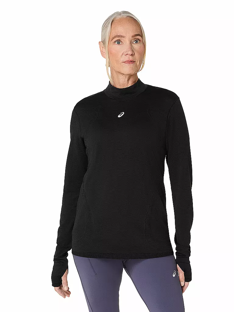 ASICS | Damen Laufshirt Road Winter Seamless | schwarz