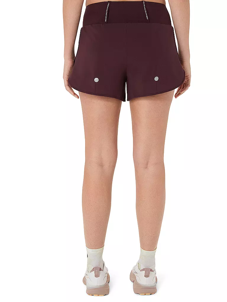ASICS | Damen Laufshort Road 3,5 in | dunkelrot