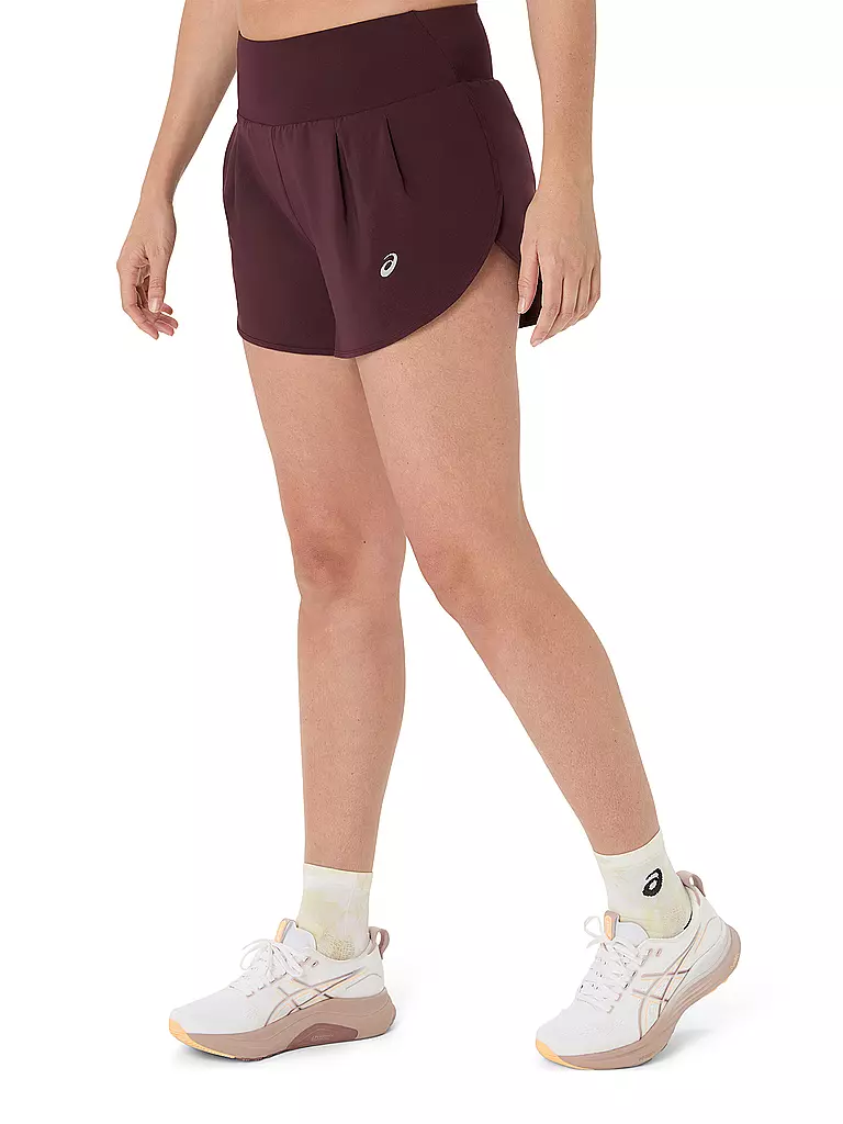 ASICS | Damen Laufshort Road 3,5 in | dunkelrot
