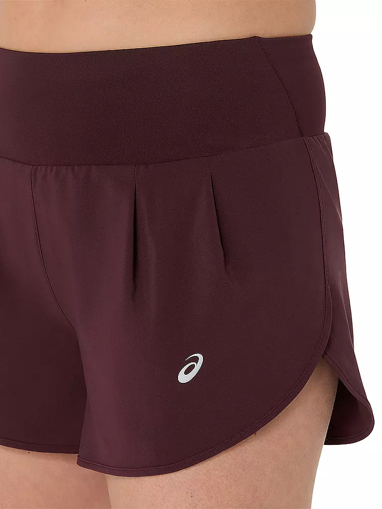 ASICS | Damen Laufshort Road 3,5 in | dunkelrot