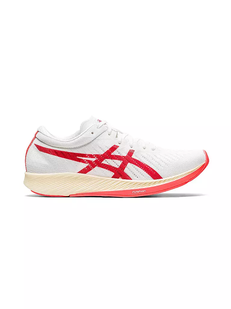 ASICS | Damen Wettkampf Laufschuhe Metaracer™ White/Sunrise Red | weiss