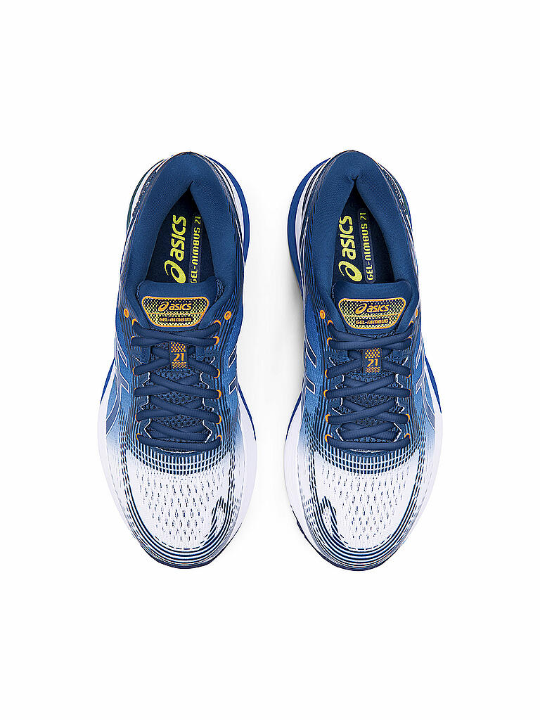 ASICS | Herren Laufschuh Gel Nimbus 21 WHITE / LAKE DRIVE | 