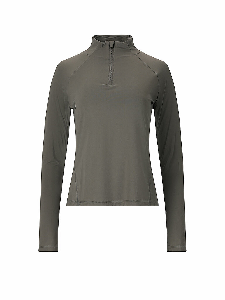 ATHLECIA Fitnessshirt 1/2 Zip Quick-Dry Olive