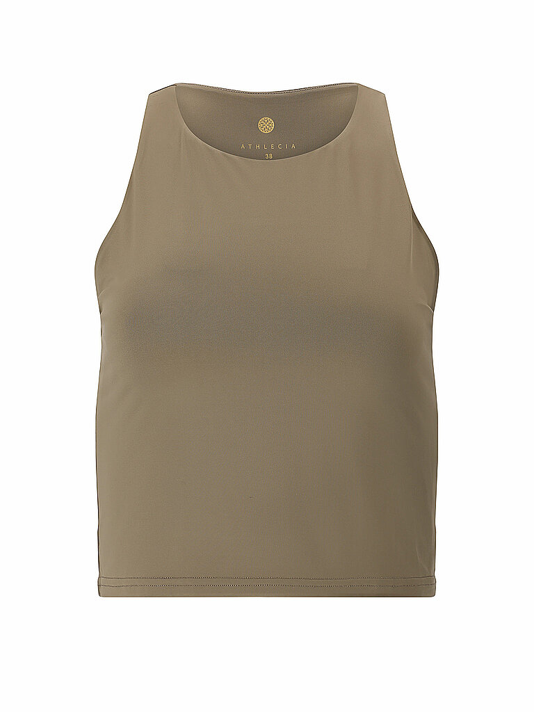 ATHLECIA Fitnesstank Cropped Polyamid-Esasthan Olive