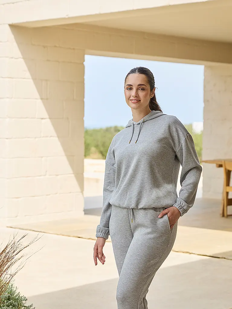 ATHLECIA | Damen Fitnesshoodie Namier | Hellgrau