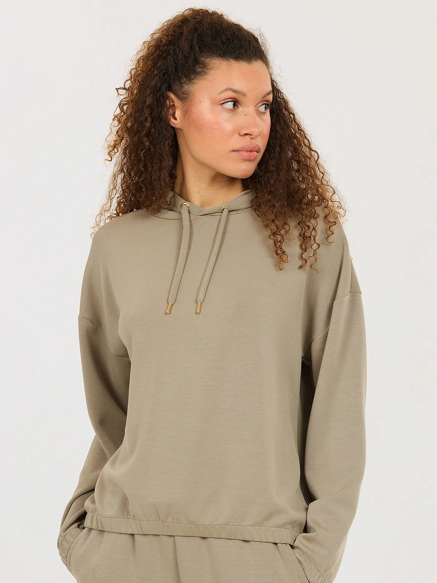 ATHLECIA | Damen Fitnesshoodie Namier | camel