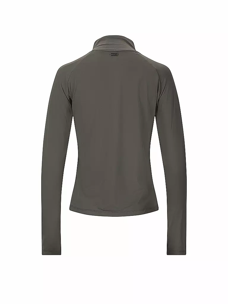 ATHLECIA | Damen Fitnessshirt Grina 1/2 Zip | olive
