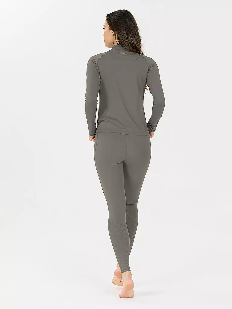 ATHLECIA | Damen Fitnessshirt Grina 1/2 Zip | olive