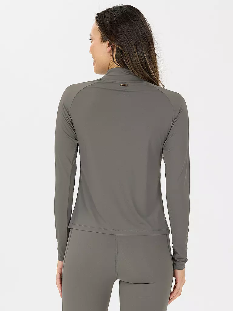 ATHLECIA | Damen Fitnessshirt Grina 1/2 Zip | olive