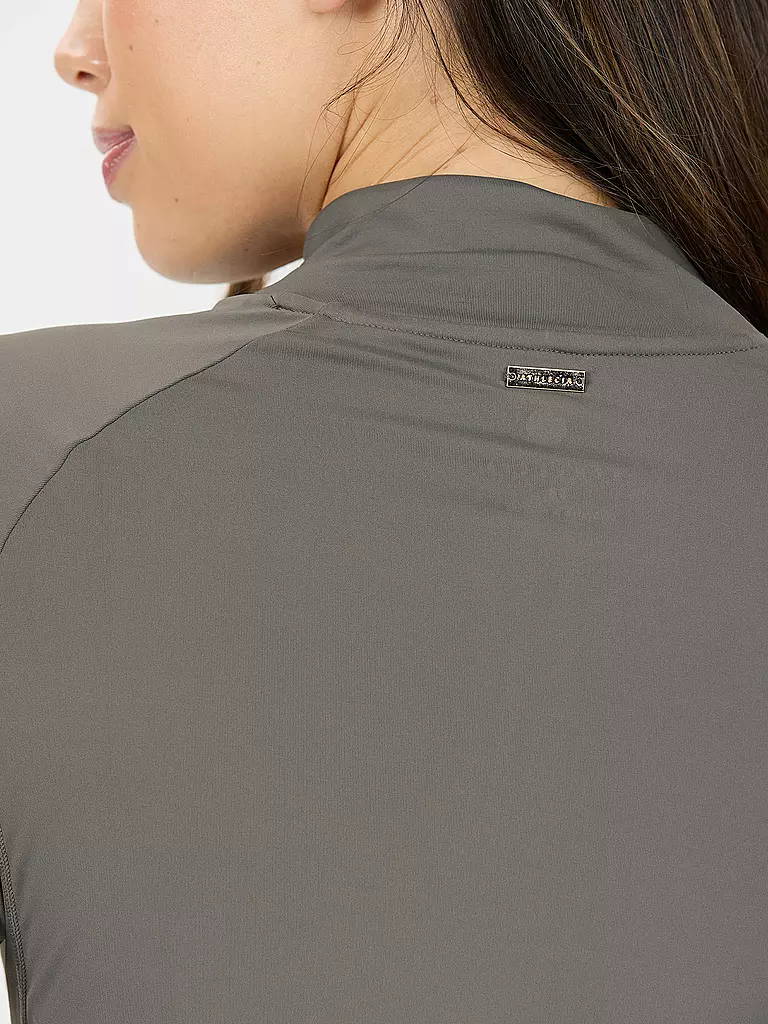 ATHLECIA | Damen Fitnessshirt Grina 1/2 Zip | olive
