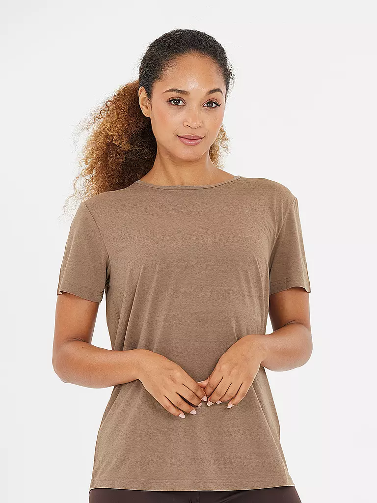 ATHLECIA | Damen Fitnessshirt Lizzy | braun