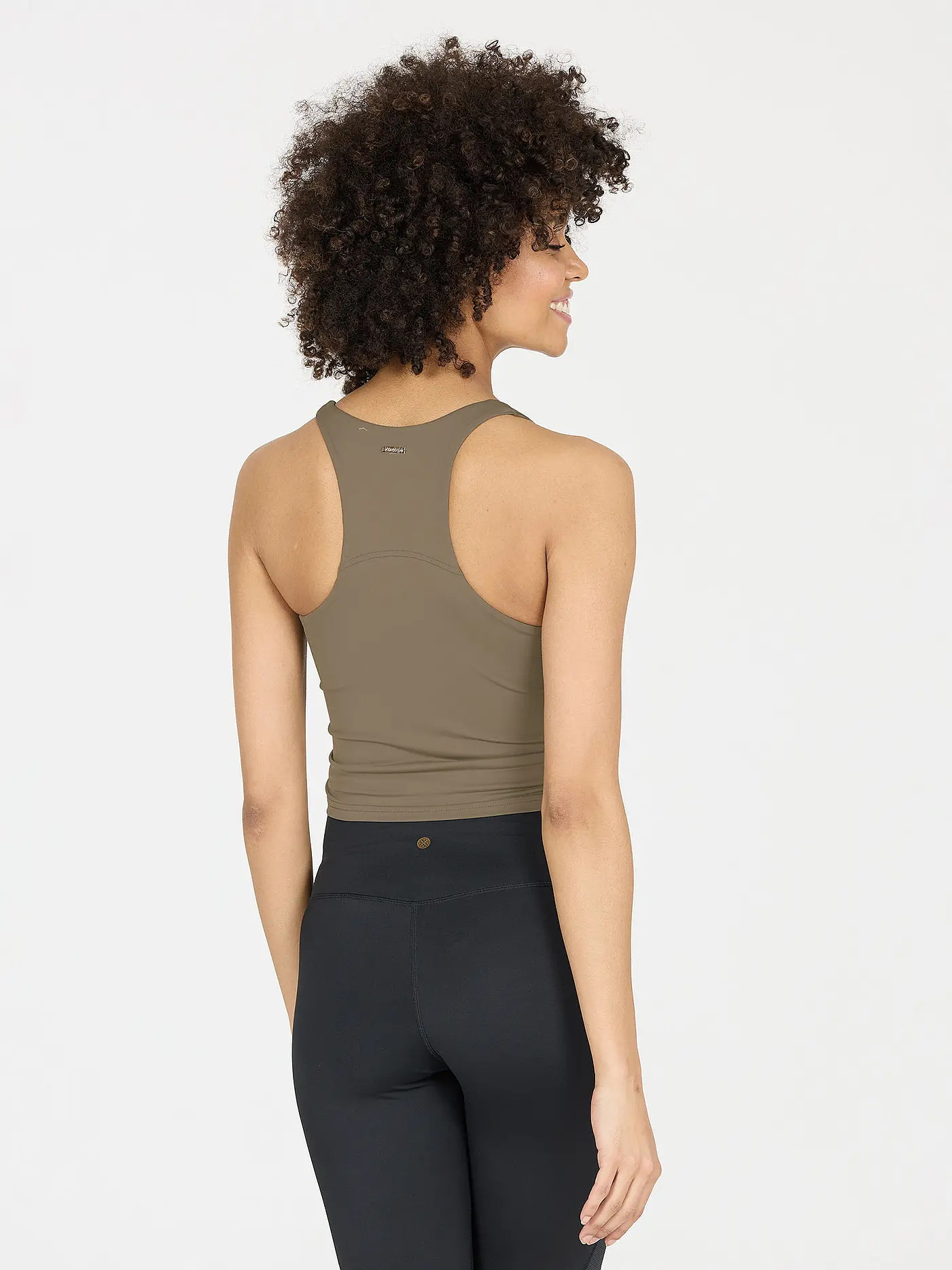 ATHLECIA | Damen Fitnesstank Rihal Cropped | olive