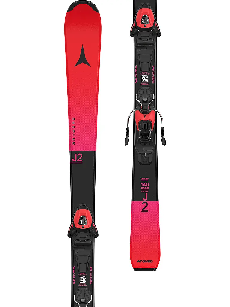 ATOMIC | Jugendski Set Redster J2 130-150 + L 6 GW | rot