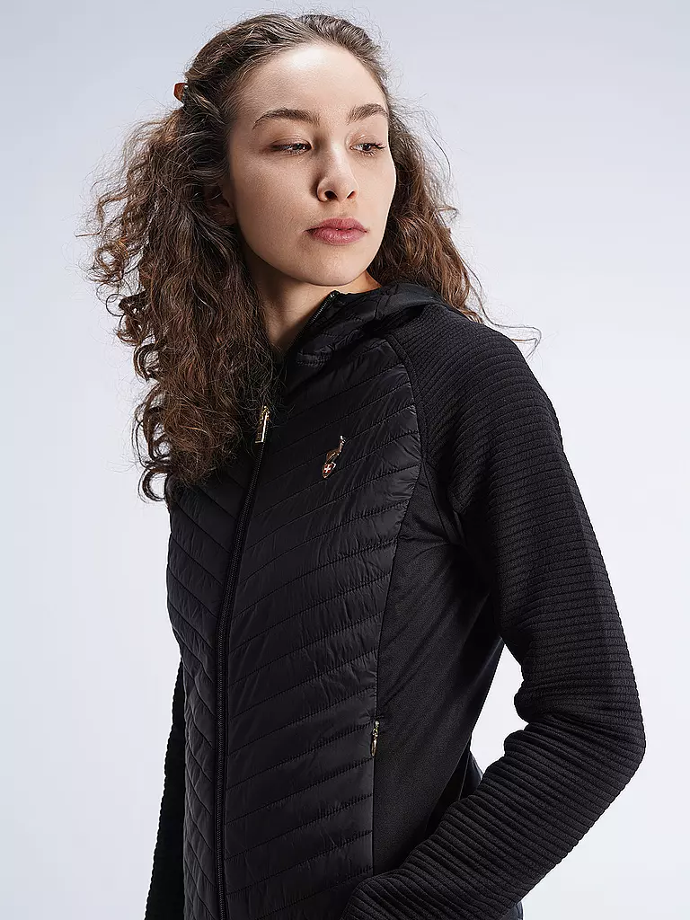 AULP | Damen Unterzieh Jacke Aures | schwarz