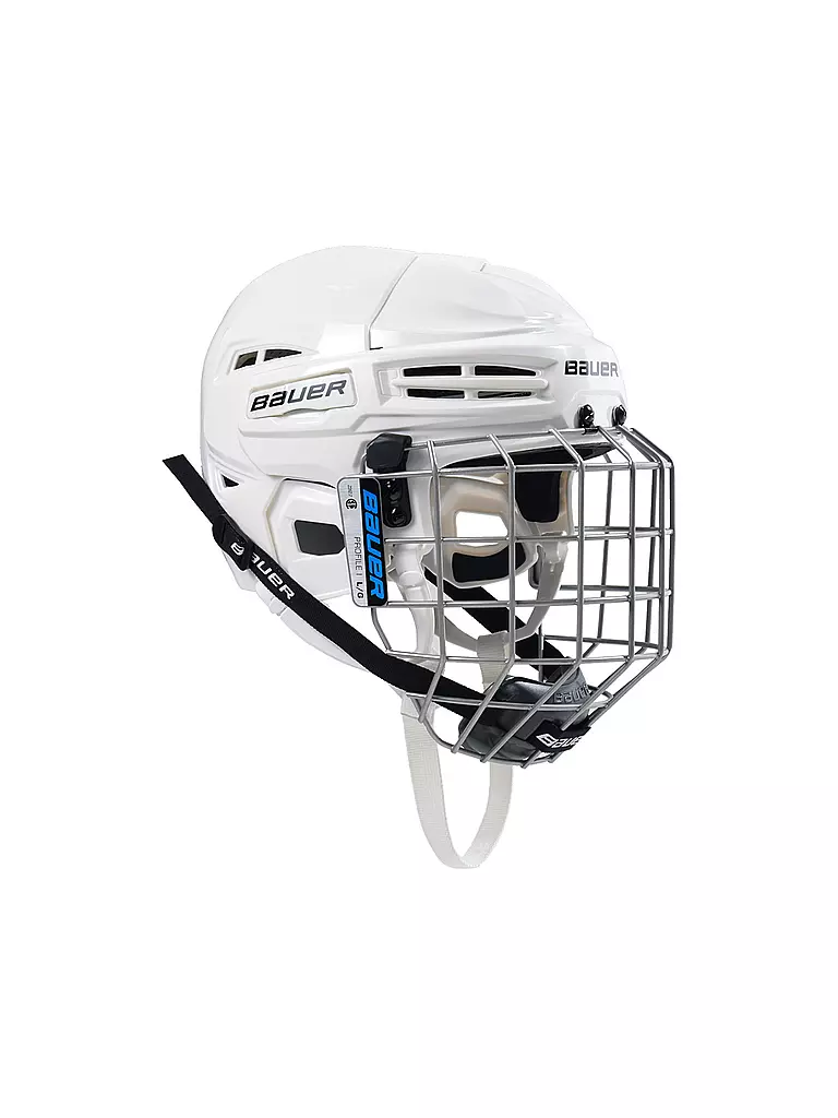 BAUER |  Herren Hockeyhelm IMS 5.0 Combo Small | weiss
