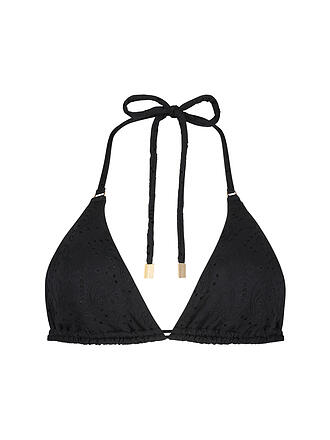 BEACHLIFE | Damen Bikinioberteil Black Embroidery