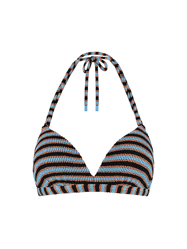 BEACHLIFE Bikinioberteil Triangle Gepolsterte Cups Rippstoff Blau