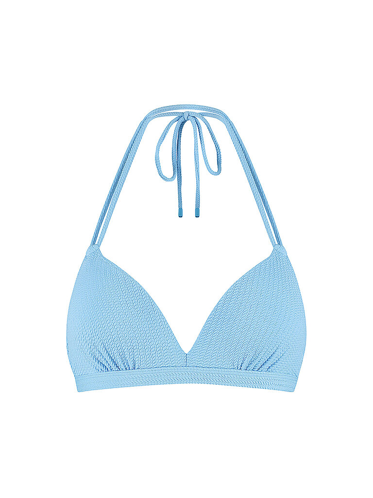 BEACHLIFE Bikinioberteil Triangle Cups Strukturierter Stoff Hellblau