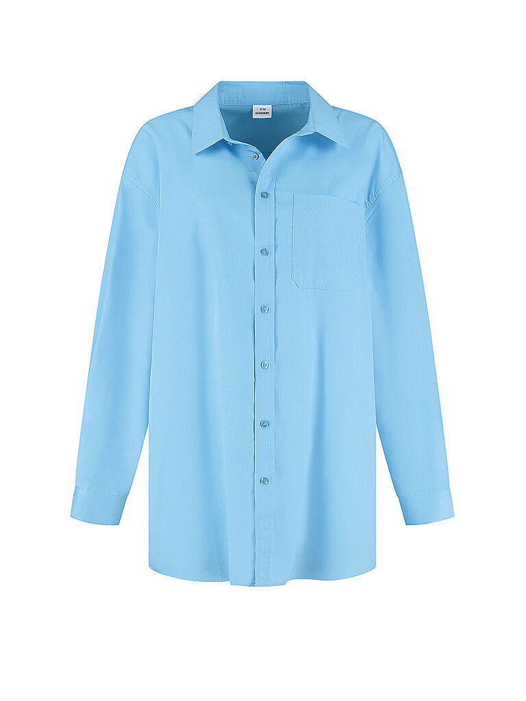 BEACHLIFE Strandbluse Oversized Cotton-Polyester Pocket Hellblau